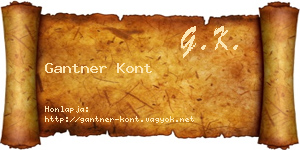 Gantner Kont névjegykártya
